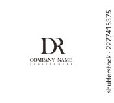 Letter DR logo design simple vector template