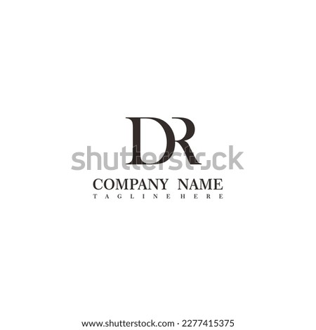 Letter DR logo design simple vector template