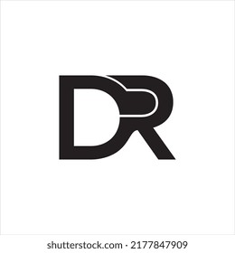 Letter DR logo design template in modern vector style. Perfect for branding, corporate identity, business initials, professional monogram icon, technology, and abstract company logo.