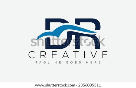 Letter DR logo design template vector illustration.