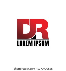 Letra vector de diseño de icono del logotipo DR. ilustración vectorial de logotipo monográfico