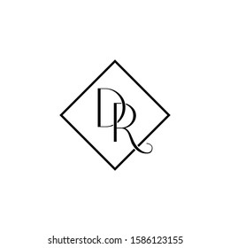 Letter "DR" logo monogram. DR icon design vector 