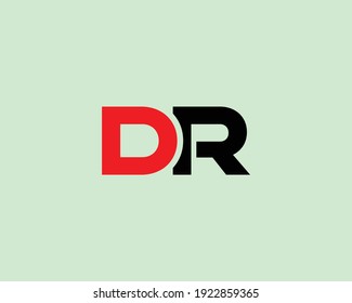letter dr and rd logo design vector template