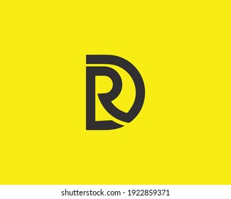 letter dr and rd logo design vector template