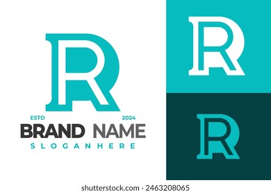 Letter Dr or Rd Monogram logo design vector symbol icon illustration