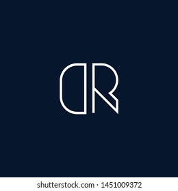 letter DR RD R D Clean and Minimal Initial Based Logo Design