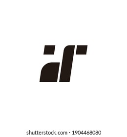 letter dr simple geometric line logo vector