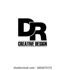 Letter DR simple logo design vector