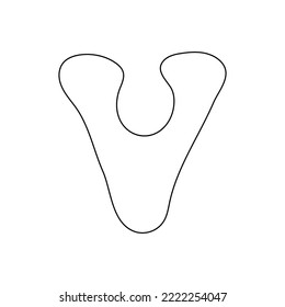 letter , drawing on a white background, vector illustration