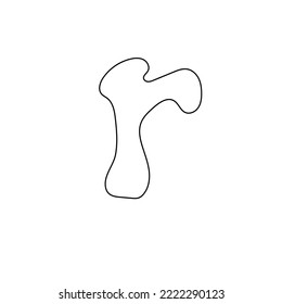 letra, dibujo sobre fondo blanco, ilustración vectorial