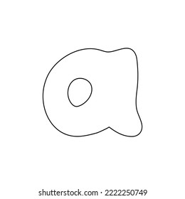 letter a drawing, vector illustration