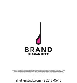 inspiración en el diseño del logotipo combinado de la letra I con gota