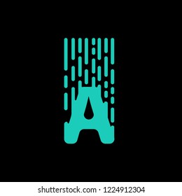 A letter drop logo design vector