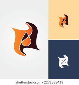 Vector de diseño de logotipo de carta a gota 