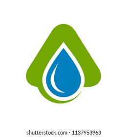 Letter A Drop Water Logo