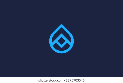 letra a con icono de gotas diseño de vectores inspiración de plantilla de diseño