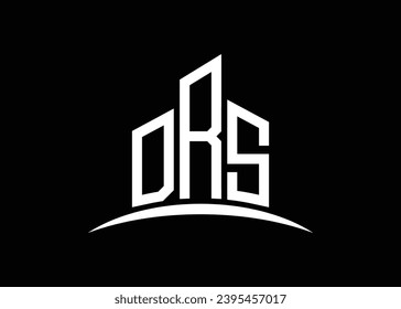 Letter DRS building vector monogram logo design template. Building Shape DRS logo.