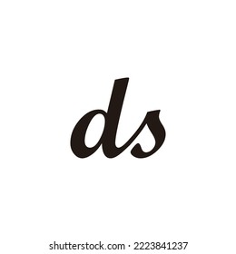 Letter ds connect geometric symbol simple logo vector