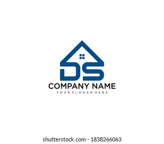Letter DS line logo design. Linear creative minimal monochrome monogram symbol. Universal elegant vector sign design. Premium business logotype. Graphic alphabet symbol for corporate business identity