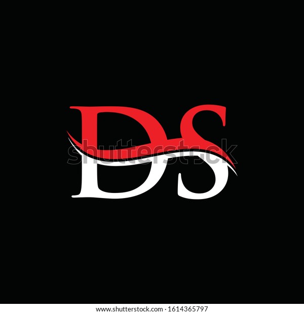 Letter Ds Linked Logo Design White Stock Vector (Royalty Free) 1614365797