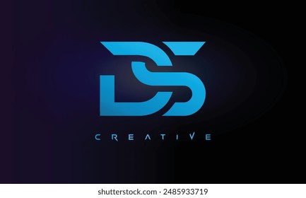 Letter DS logo design creative custom clean two alphabet logo
