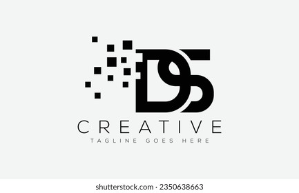 Letter DS logo design template vector illustration.