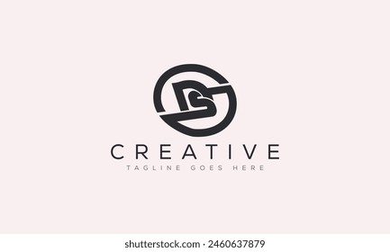 Letter DS logo design template vector illustration