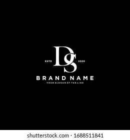 plantilla vectorial de diseño del logotipo DS de letra