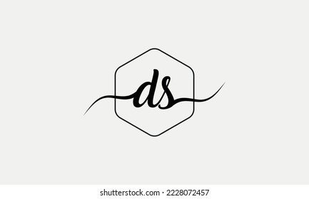 letter DS logo design. DS logo design vector template.