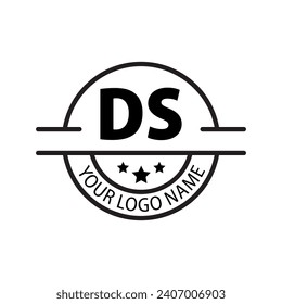 logo de DS de la letra. Diseño del logotipo de DS ilustración vectorial para empresas creativas, empresas, industria