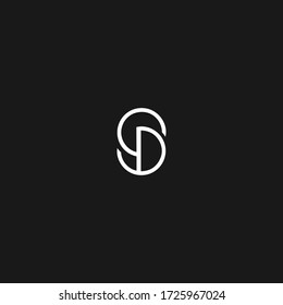 Letter DS or SD or CD or OD minimal logo vector icon. with multiple alphabet combinations