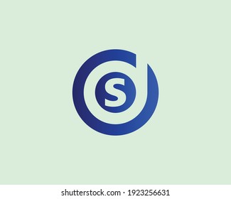 letter ds and sd logo design vector template