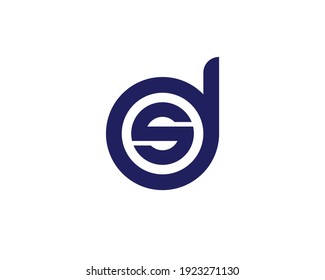 letter ds and sd logo design vector template