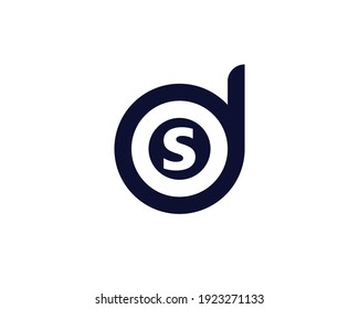 letter ds and sd logo design vector template