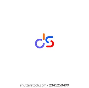 letter DS, SD logo design concept