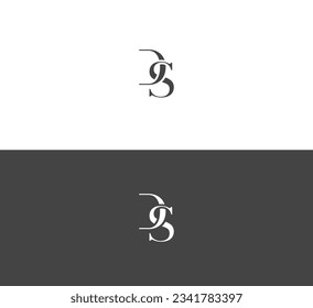 letter DS, SD logo design concept