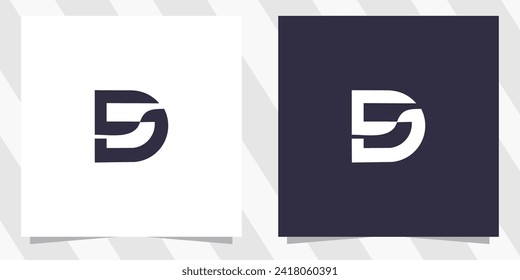 letter ds sd logo design vector