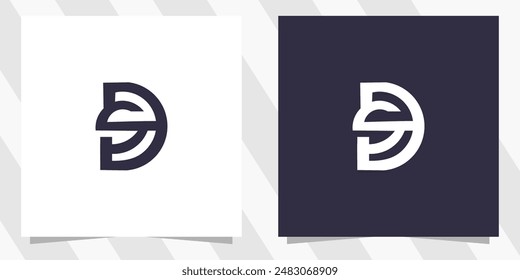 letter ds sd logo design vector