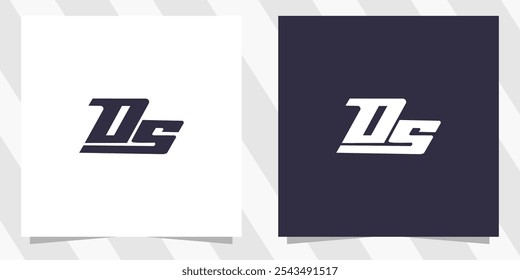 letter ds sd logo design vector