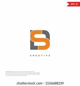 Letter DS, SD Logo icon monogram design. Vector graphic design template element.