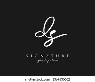 Letter DS Signature Logo - Vector