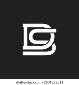 Letter DS vector elegant logo design.