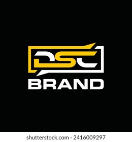 letter DSC linked Square monogram logo, Initial Logo Design Template Vector Illustration