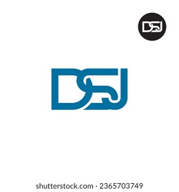 Logo-Design des DSJ Monogram-Briefes