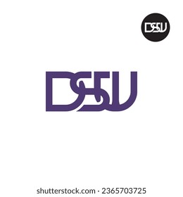 Diseño de logotipo de monograma DSW Carta
