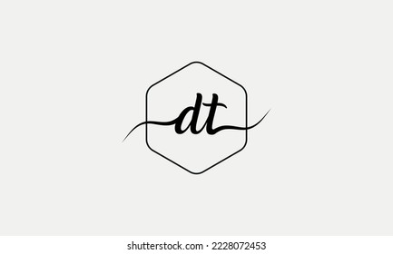 letter DT logo design. DT logo design vector template.
