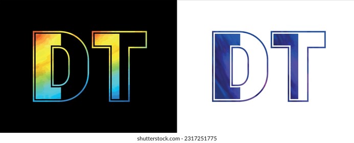 Letter DT logo design vector template. Creative modern luxurious logotype for corporate business identity