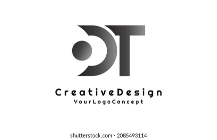 Letter DT logo icon design template elements
