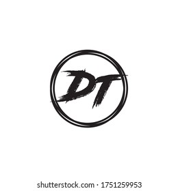 Letter DT logo icon flat and vector design template.