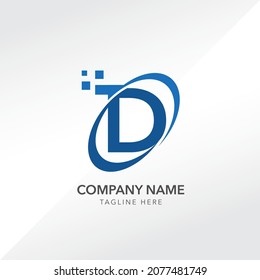 logotipo de letra dt, fecha inicial